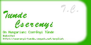 tunde cserenyi business card